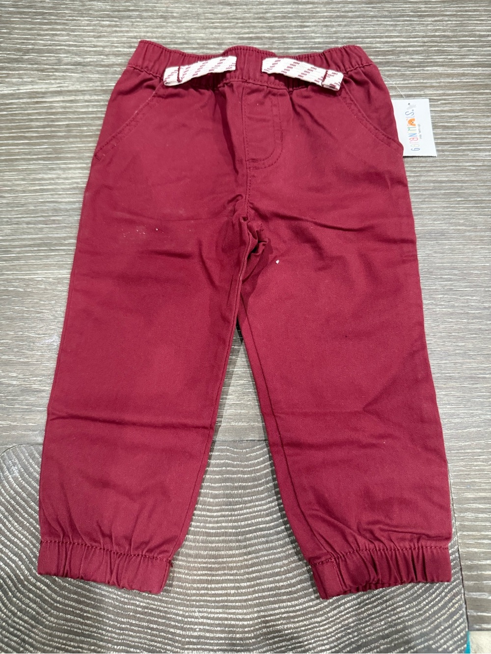 NWT Size 18M Garanimals Maroon Joggers with elastic waist